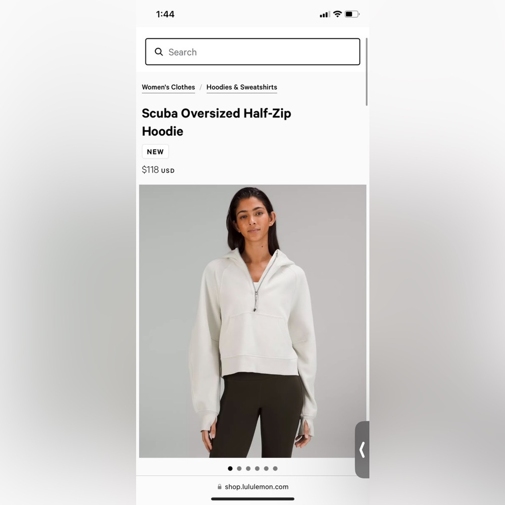 Lululemon. Medium. Tan. Scuba hoodie.